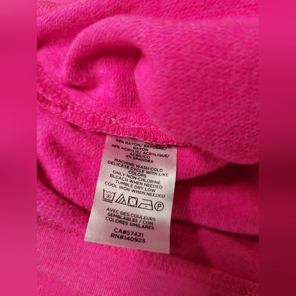 Lou & Grey Boxy Neon Pink Sweatshirt Sleeveless L - Picture 3 of 4